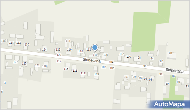 Czarna Wieś, Słoneczna, 110, mapa Czarna Wieś