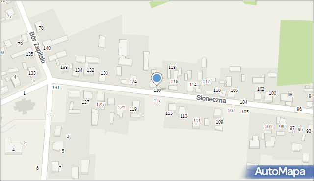 Czarna Wieś, Słoneczna, 120, mapa Czarna Wieś