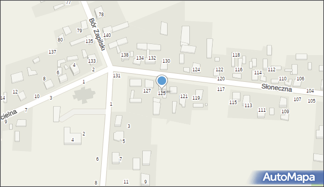 Czarna Wieś, Słoneczna, 125, mapa Czarna Wieś