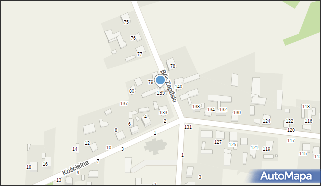 Czarna Wieś, Słoneczna, 135, mapa Czarna Wieś