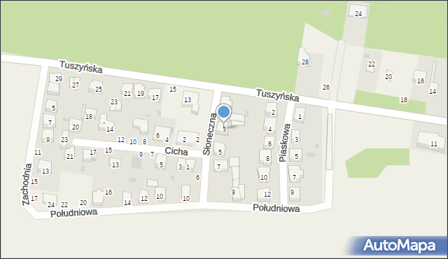 Czarnocin, Słoneczna, 3, mapa Czarnocin