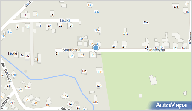 Czechowice-Dziedzice, Słoneczna, 11a, mapa Czechowic-Dziedzic