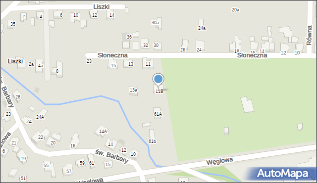 Czechowice-Dziedzice, Słoneczna, 11B, mapa Czechowic-Dziedzic