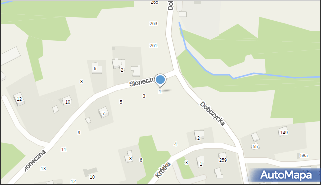 Czechówka, Słoneczna, 1, mapa Czechówka