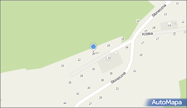 Czechówka, Słoneczna, 20, mapa Czechówka