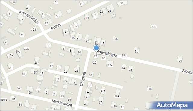 Czempiń, Słowackiego Juliusza, 12, mapa Czempiń