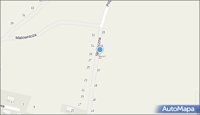 Czernichów, Słoneczna, 22, mapa Czernichów