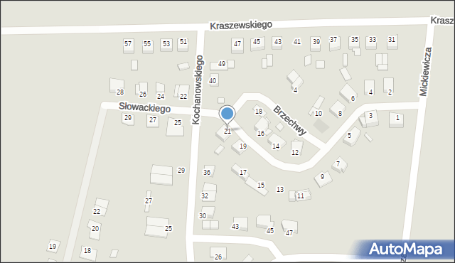 Czerniejewo, Słowackiego Juliusza, 21, mapa Czerniejewo