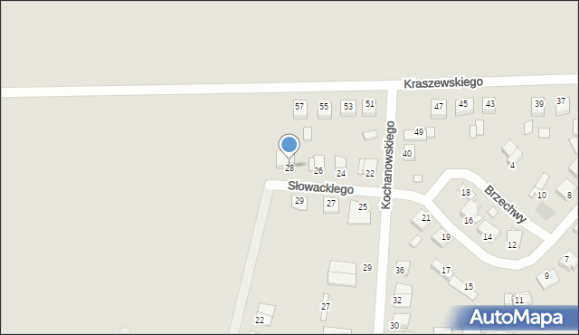 Czerniejewo, Słowackiego Juliusza, 28, mapa Czerniejewo