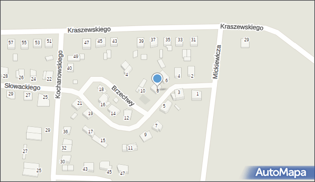 Czerniejewo, Słowackiego Juliusza, 8, mapa Czerniejewo