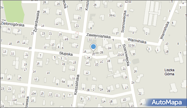 Częstochowa, Słupska, 2C, mapa Częstochowy