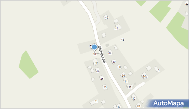 Czudec, Słoneczna, 51, mapa Czudec