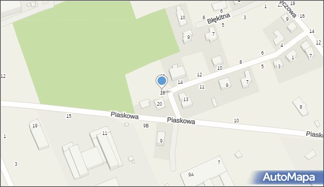 Dąbrowa, Słoneczna, 18, mapa Dąbrowa