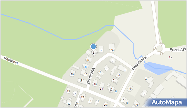 Dąbrówka, Słoneczna, 4, mapa Dąbrówka