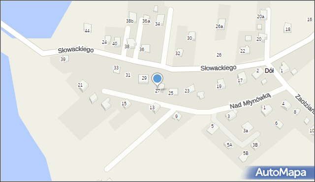 Dankowice, Słowackiego Juliusza, 27, mapa Dankowice