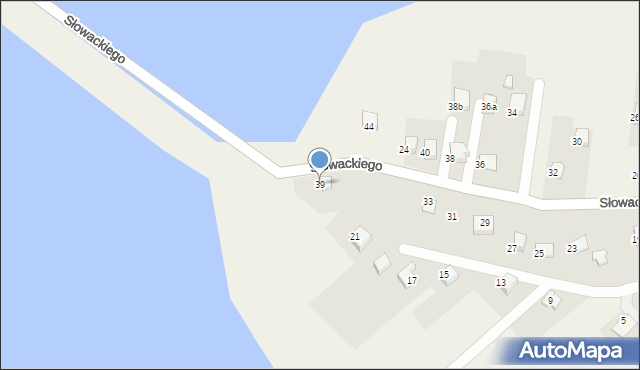 Dankowice, Słowackiego Juliusza, 39, mapa Dankowice