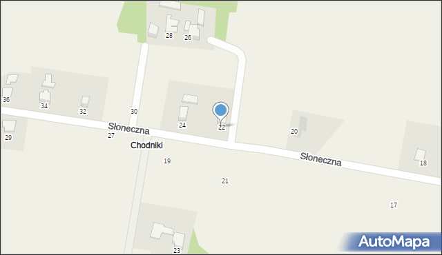 Dębowiec, Słoneczna, 22, mapa Dębowiec