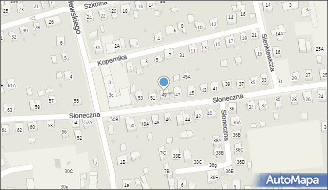 Długołęka, Słoneczna, 49, mapa Długołęka