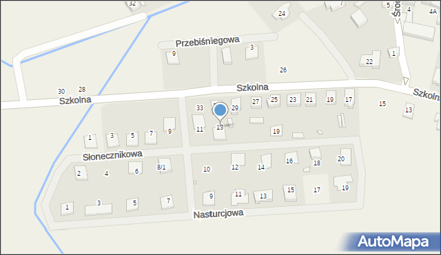 Dopiewiec, Słonecznikowa, 13, mapa Dopiewiec