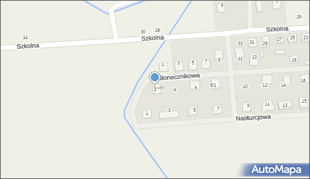 Dopiewiec, Słonecznikowa, 2, mapa Dopiewiec