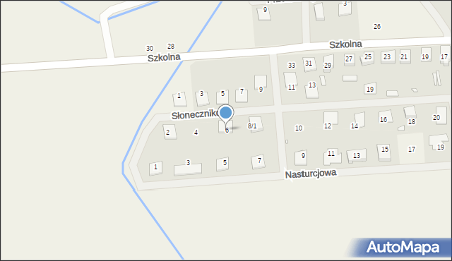 Dopiewiec, Słonecznikowa, 6, mapa Dopiewiec