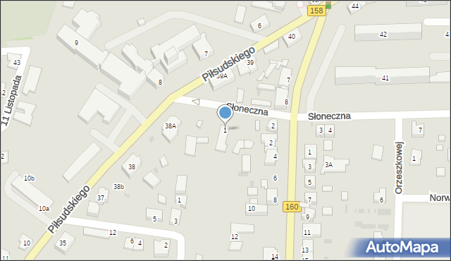 Drezdenko, Słoneczna, 1, mapa Drezdenko