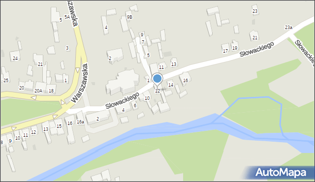 Drzewica, Słowackiego Juliusza, 12, mapa Drzewica