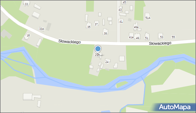 Drzewica, Słowackiego Juliusza, 22, mapa Drzewica