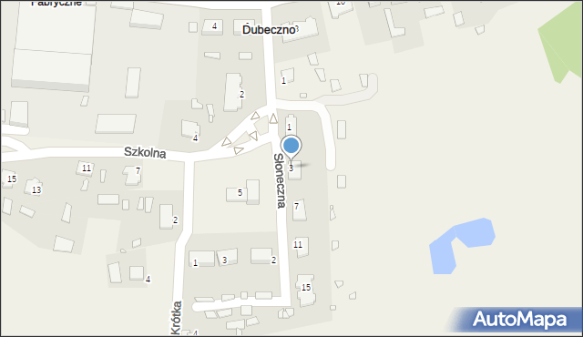 Dubeczno, Słoneczna, 3, mapa Dubeczno