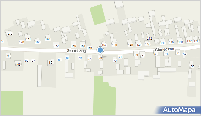 Dubidze, Słoneczna, 75, mapa Dubidze