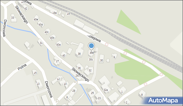 Duszniki-Zdrój, Słowackiego Juliusza, 30b, mapa Duszniki-Zdrój