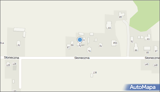 Dys, Słoneczna, 71, mapa Dys