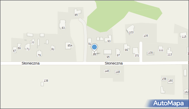 Dys, Słoneczna, 89, mapa Dys