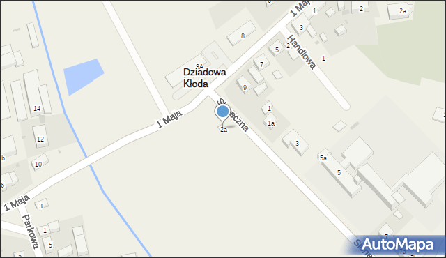 Dziadowa Kłoda, Słoneczna, 2a, mapa Dziadowa Kłoda