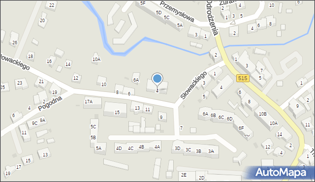 Dzierzgoń, Słowackiego Juliusza, 4, mapa Dzierzgoń