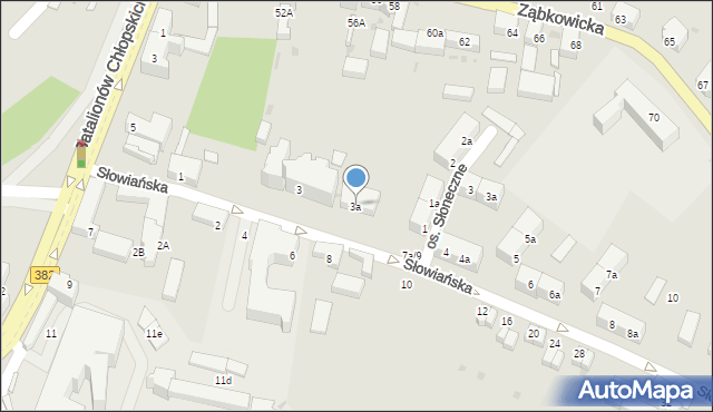 Dzierżoniów, Słowiańska, 3a, mapa Dzierżoniów