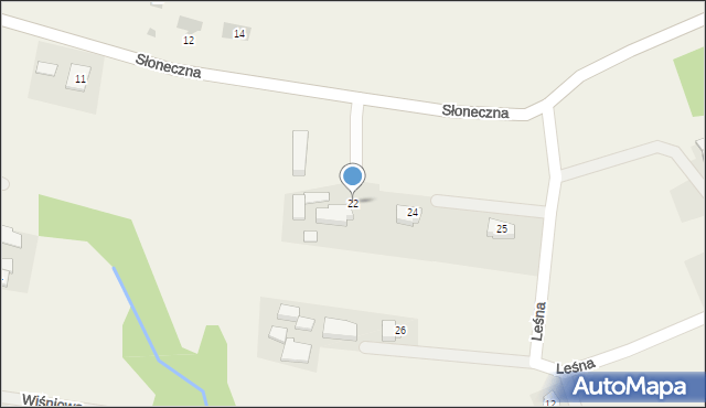 Frydrychowice, Słoneczna, 22, mapa Frydrychowice