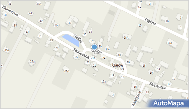 Gałów, Słoneczna, 26A, mapa Gałów