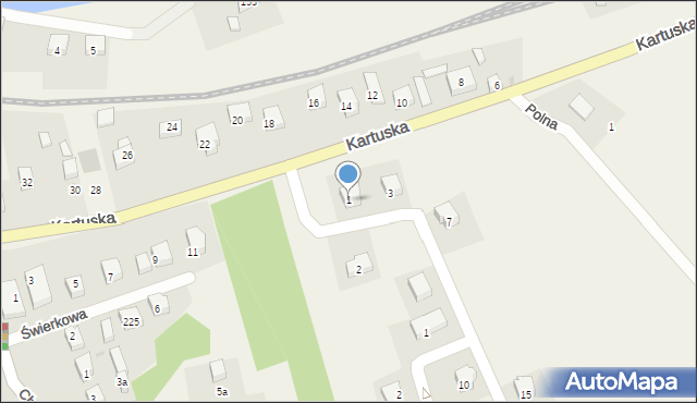 Garcz, Słoneczna, 1, mapa Garcz