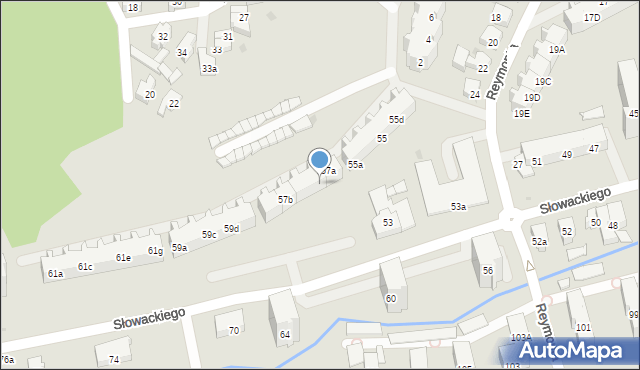 Gdańsk, Słowackiego Juliusza, 57d, mapa Gdańska