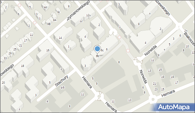 Gdańsk, Słonimskiego Antoniego, 6b, mapa Gdańska