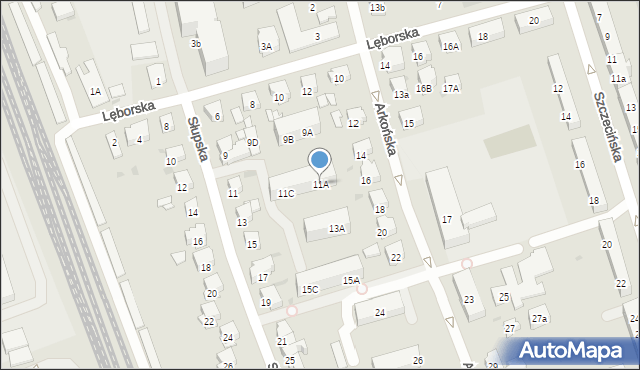 Gdańsk, Słupska, 11A, mapa Gdańska
