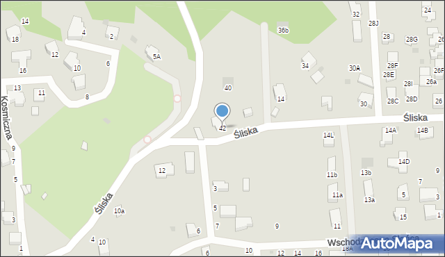 Gdynia, Śliska, 42, mapa Gdyni