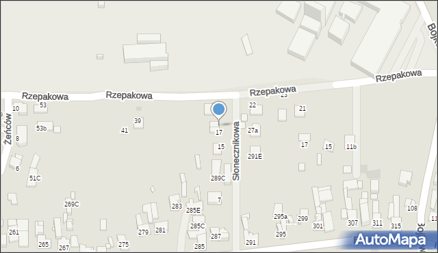 Gliwice, Słonecznikowa, 17A, mapa Gliwic