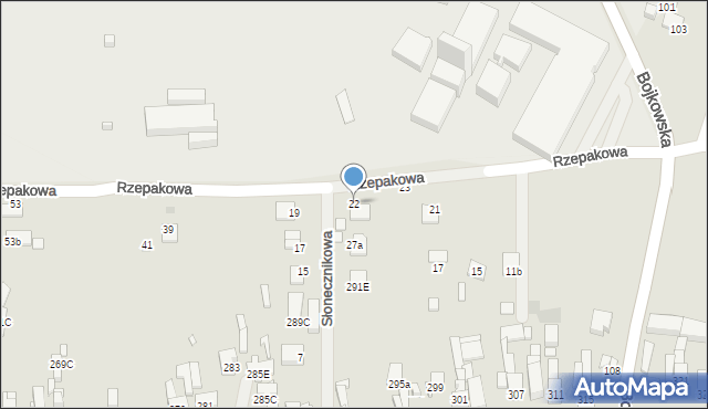 Gliwice, Słonecznikowa, 22, mapa Gliwic