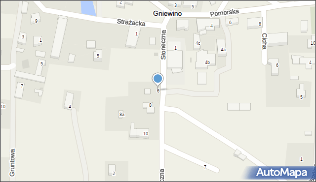 Gniewino, Słoneczna, 6, mapa Gniewino