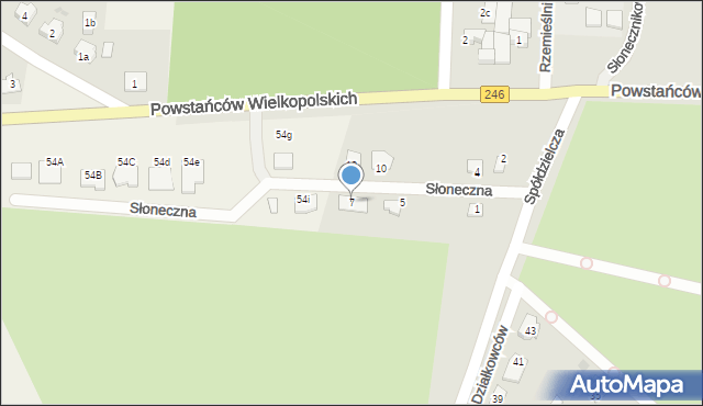 Gniewkowo, Słoneczna, 7, mapa Gniewkowo