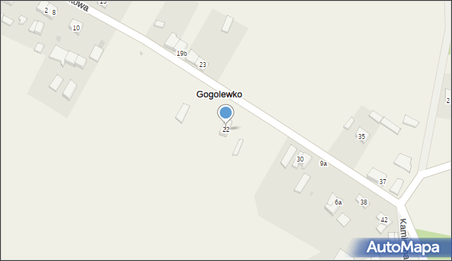 Gogolewko, Słonecznikowa, 22, mapa Gogolewko