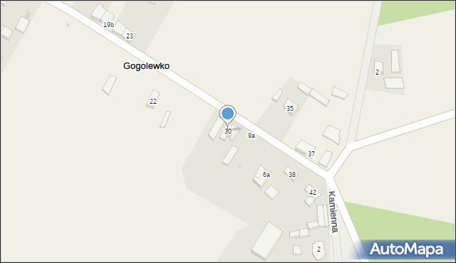 Gogolewko, Słonecznikowa, 30, mapa Gogolewko