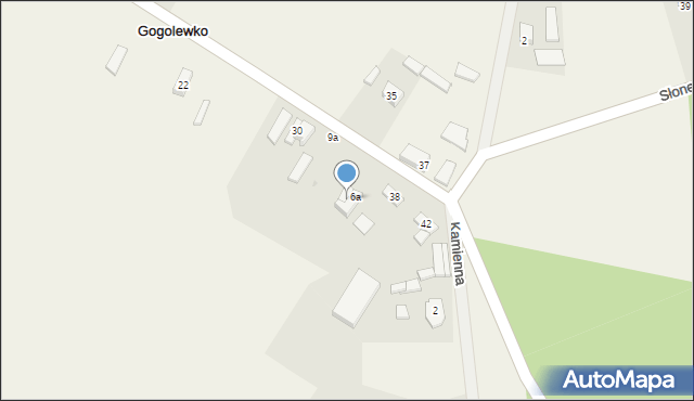 Gogolewko, Słonecznikowa, 36, mapa Gogolewko